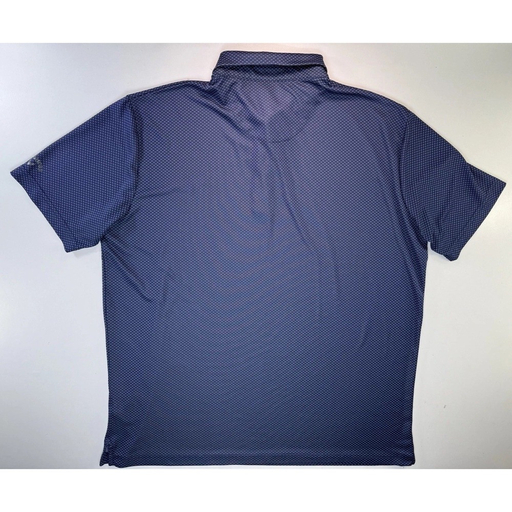 Callaway Opti-Dri Golf Mens 2XL Blue geometric Performance Polo Shirt - Picture 7 of 7